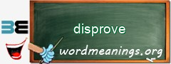 WordMeaning blackboard for disprove